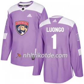 Florida Panthers Trikot Roberto Luongo 1 Adidas 2017-2018 Lila Fights Cancer Practice Authentic - Herren